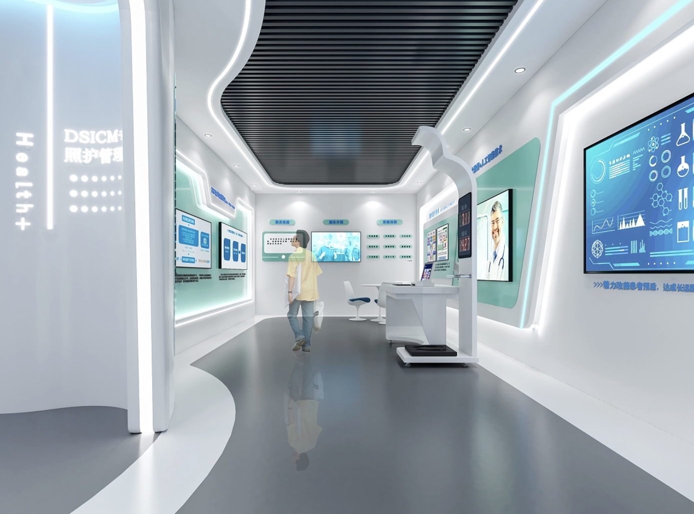 干細胞展廳設(shè)計—思威圖數(shù)字在干細胞展廳中，展示干細胞的最新應(yīng)用案例是讓觀眾了解干細胞技術(shù)和其潛力的重要途徑